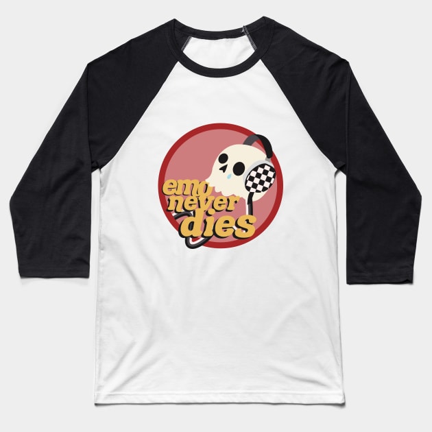 Emo never dies Baseball T-Shirt by rachelaranha